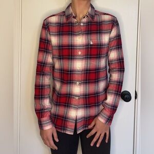 Plaid button down shirt